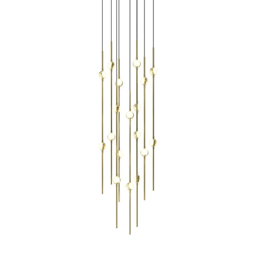 Sonneman Constellation Aries 18Lt LED Pendant, BR/WH/3000K/240" - 2012-38W-J20