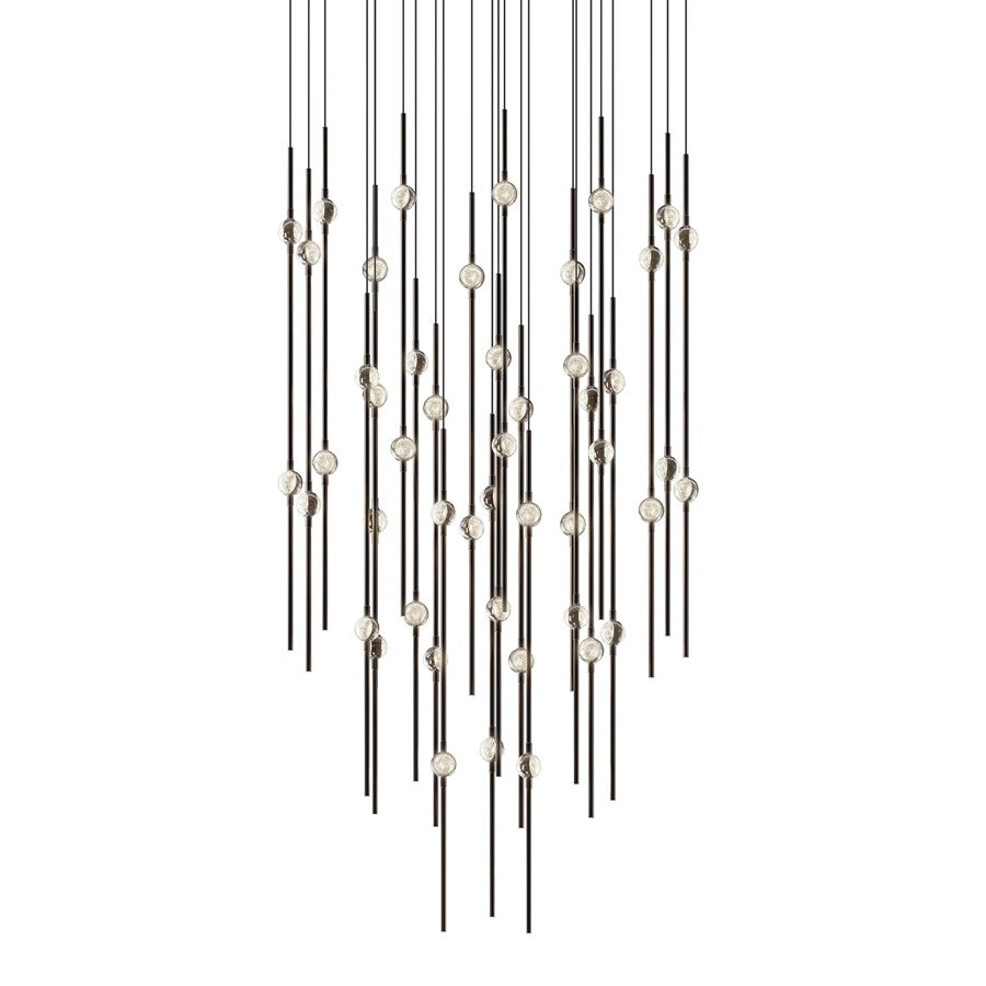 Sonneman Constellation Aries 48Lt LED Pendant, BK/CL/2700K/120" - 2014-33C-27
