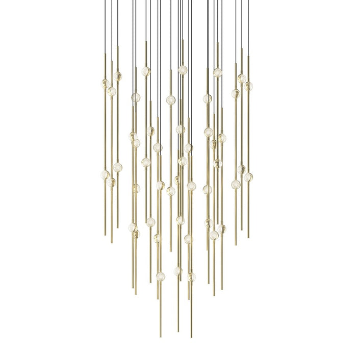 Sonneman Constellation Aries 48Lt LED Pendant, BR/CL/2700K/120" - 2014-38C-27