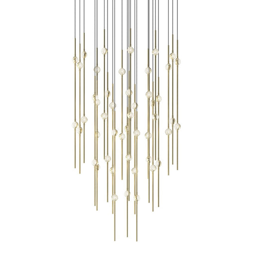 Sonneman Constellation Aries 48Lt LED Pendant, BR/CL/3000K/120" Cable - 2014-38C