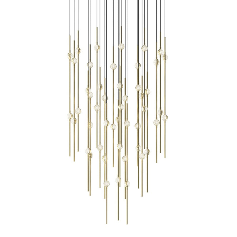 Sonneman Constellation Aries 48Lt LED Pendant, BR/CL/3000K/240" - 2014-38C-J20