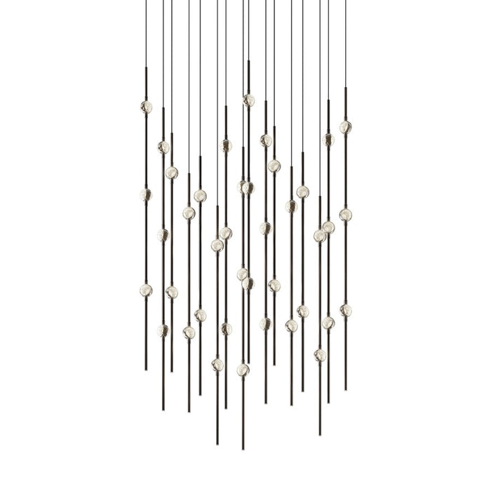 Sonneman Constellation Aries 40Lt LED Pendant, BK/CL/3000K/240" - 2015-33C-J20