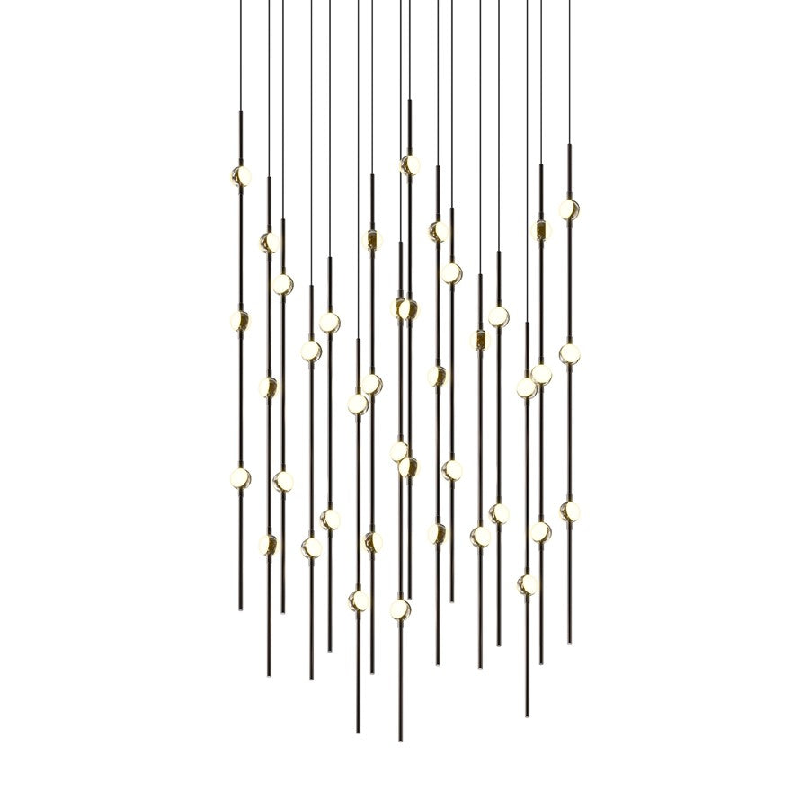 Sonneman Constellation Aries 40Lt LED Pendant, BK/WH/2700K/120" - 2015-33W-27