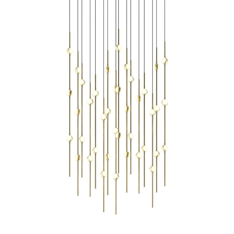 Sonneman Constellation Aries 40Lt LED Pendant, BR/WH/2700K/120" - 2015-38W-27