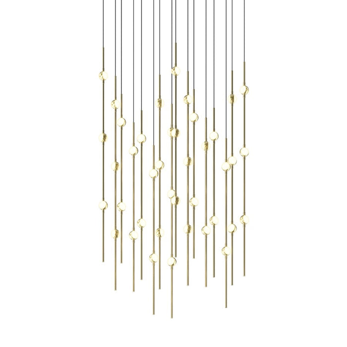 Sonneman Constellation Aries 40Lt LED Pendant, BR/WH/3000K/120" Cable - 2015-38W