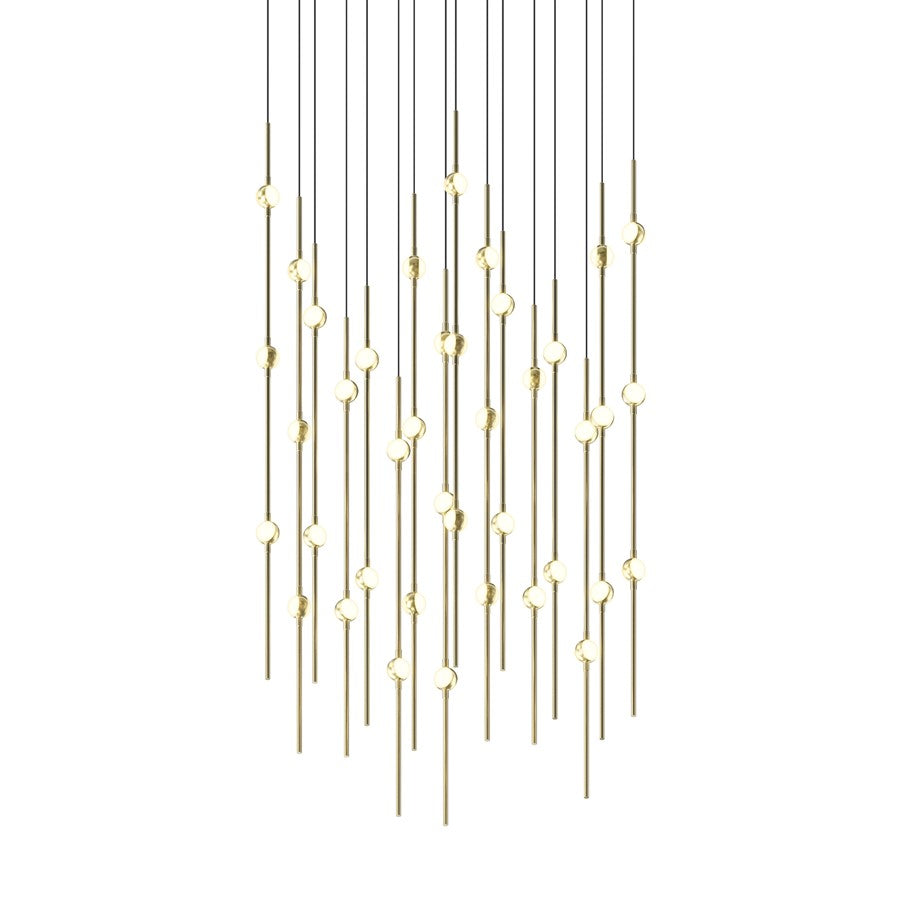 Sonneman Constellation Aries 40Lt LED Pendant, BR/WH/3000K/120" Cable - 2015-38W