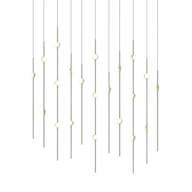 Sonneman Constellation Aries 21Lt LED Pendant, NK/WH/3000K/120" Cable - 2016-13W