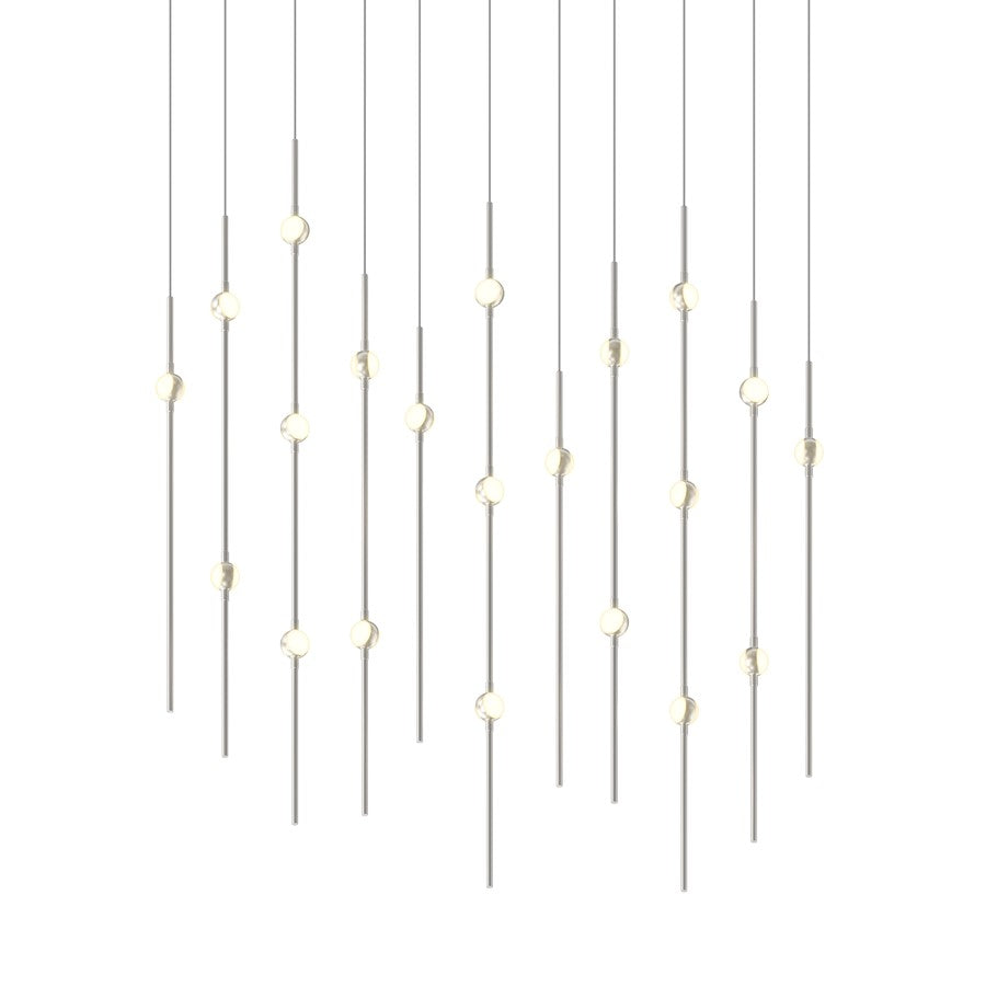Sonneman Constellation Aries 21Lt LED Pendant, NK/WH/3000K/120" Cable - 2016-13W