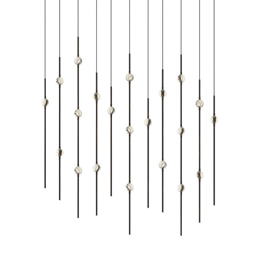 Sonneman Constellation Aries 21Lt LED Pendant, BK/CL/3000K/240" - 2016-33C-J20