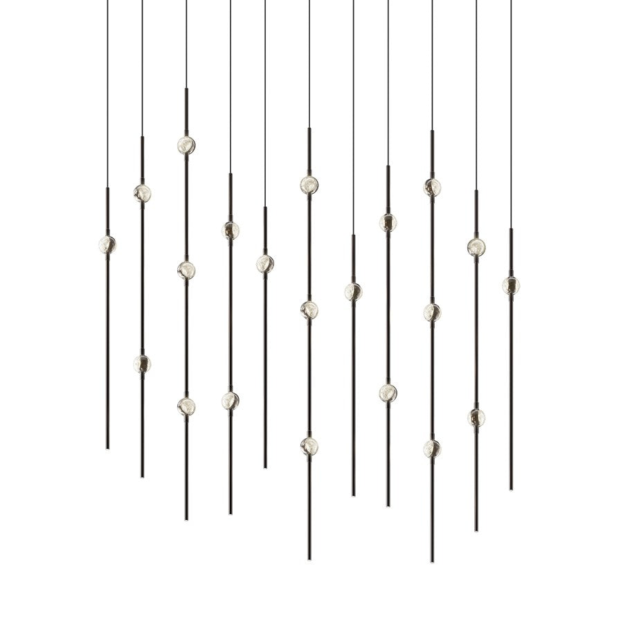 Sonneman Constellation Aries 21Lt LED Pendant, BK/CL/3000K/240" - 2016-33C-J20