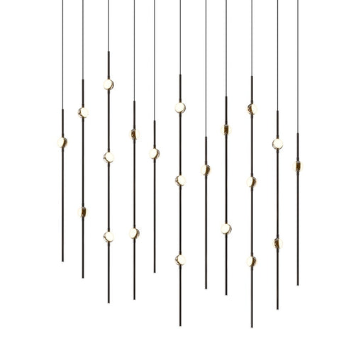 Sonneman Constellation Aries 21Lt LED Pendant, BK/WH/3000K/240" - 2016-33W-J20