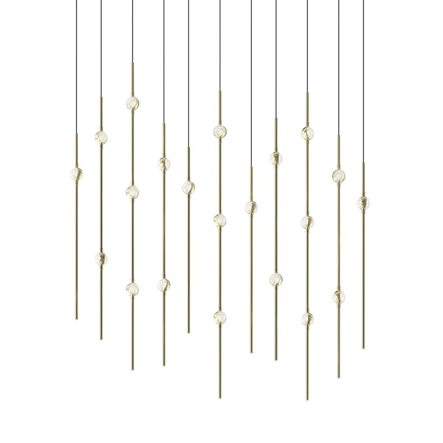 Sonneman Constellation Aries 21Lt LED Pendant, BR/CL/2700K/120" - 2016-38C-27