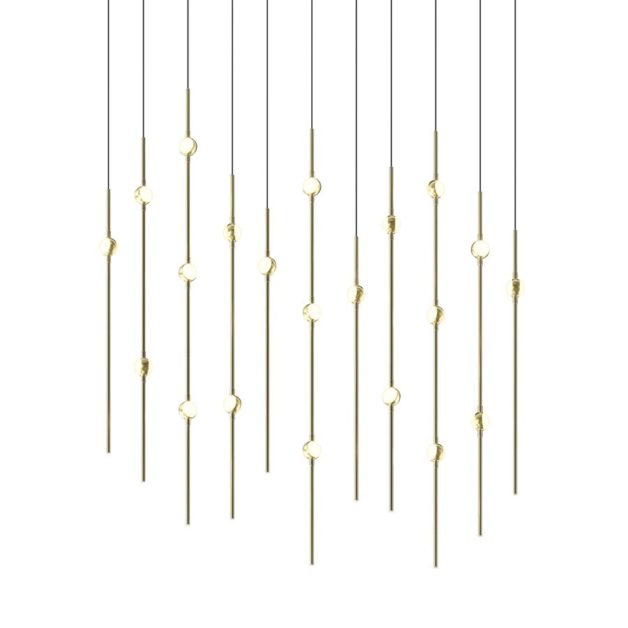 Sonneman Constellation Aries 21Lt LED Pendant, BR/WH/3000K/120" Cable - 2016-38W