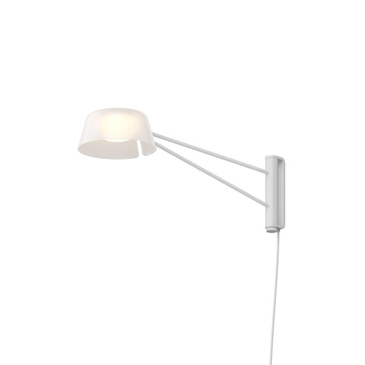 Sonneman Ray 1 Light Short Wall Lamp, Warm Gray/Opal White - 2030-17W