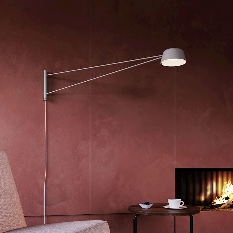 Sonneman Ray 1 Light Long Wall Lamp, Warm Gray/Warm Gray