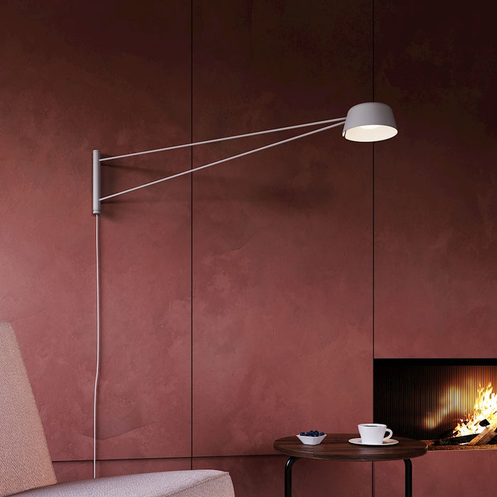 Sonneman Ray 1 Light Long Wall Lamp, Warm Gray/Warm Gray