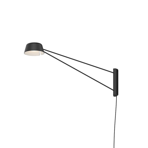 Sonneman Ray 1 Light Long Wall Lamp, Satin Black/Satin Black - 2031-25