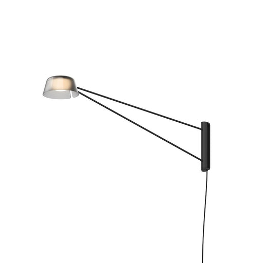 Sonneman Ray 1 Light Long Wall Lamp, Satin Black/Smoked Etched - 2031-25K