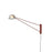 Sonneman Ray 1 Light Long Wall Lamp, Oxide Red/Smoked Etched - 2031-73K