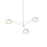 Sonneman Ray 3 Light Round Chandelier, Warm Gray/Warm Gray - 2033-17