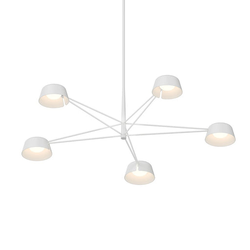 Sonneman Ray 5 Light Round Chandelier, Warm Gray/Warm Gray - 2035-17