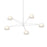 Sonneman Ray 5 Light Round Chandelier, Warm Gray/Opal White - 2035-17W