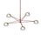 Sonneman Ray 5 Light Round Chandelier, Oxide Red/Smoked Etched - 2035-73K