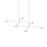 Sonneman Ray 6 Light Rectangle Chandelier, Warm Gray/Opal White - 2036-17W