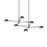 Sonneman Ray 6 Light Rectangle Chandelier, Satin Black/Satin Black - 2036-25
