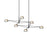 Sonneman Ray 6 Light Rectangle Chandelier, Satin Black/Smoked Etched - 2036-25K