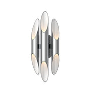 Sonneman Chimes 6 Light Sconce, Polished Chrome/Clear - 2043-01