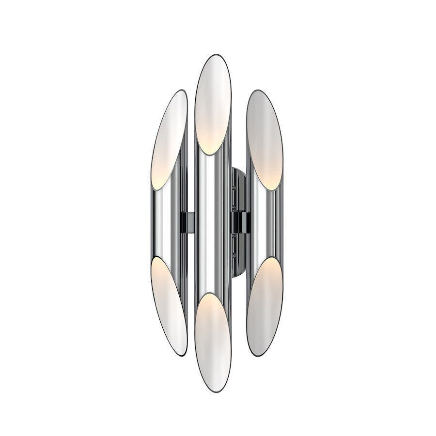 Sonneman Chimes 6 Light Sconce, Polished Chrome/Clear - 2043-01