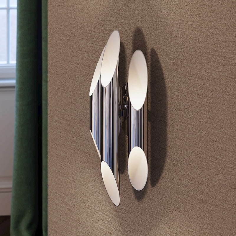 Sonneman Chimes 6 Light Sconce, Polished Chrome/Clear