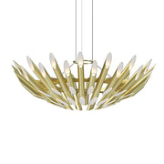 Sonneman Chimes 60 Light Round Pendant, Satin Brass/Clear - 2046-38