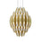 Sonneman Chimes 90 Light Pendant, Satin Brass/Clear - 2048-38
