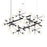Sonneman Nebula 48 Light Square LED Chandelier, Satin Black/White - 2065-25-J20