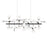 Sonneman Nebula 42 Light LED Bar Chandelier, Satin Black/White - 2066-25-J20