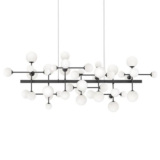 Sonneman Nebula 42 Light LED Bar Chandelier, Satin Black/White - 2066-25-J20