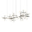Sonneman Nebula 54 Light Zig Zag LED Chandelier, Sat Nickel/White - 2067-13-J20