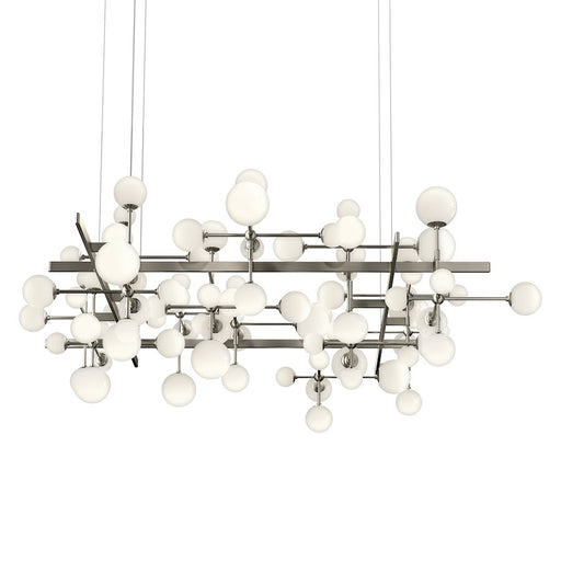 Sonneman Nebula 84 Light Square LED Chandelier, Satin Nickel/White - 2068-13-J20