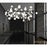 Sonneman Nebula 84 Light Square LED Chandelier, Satin Black/White