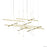 Sonneman Labyrinth 2 Light Medium Chandelier, Brass/White - 2109-14