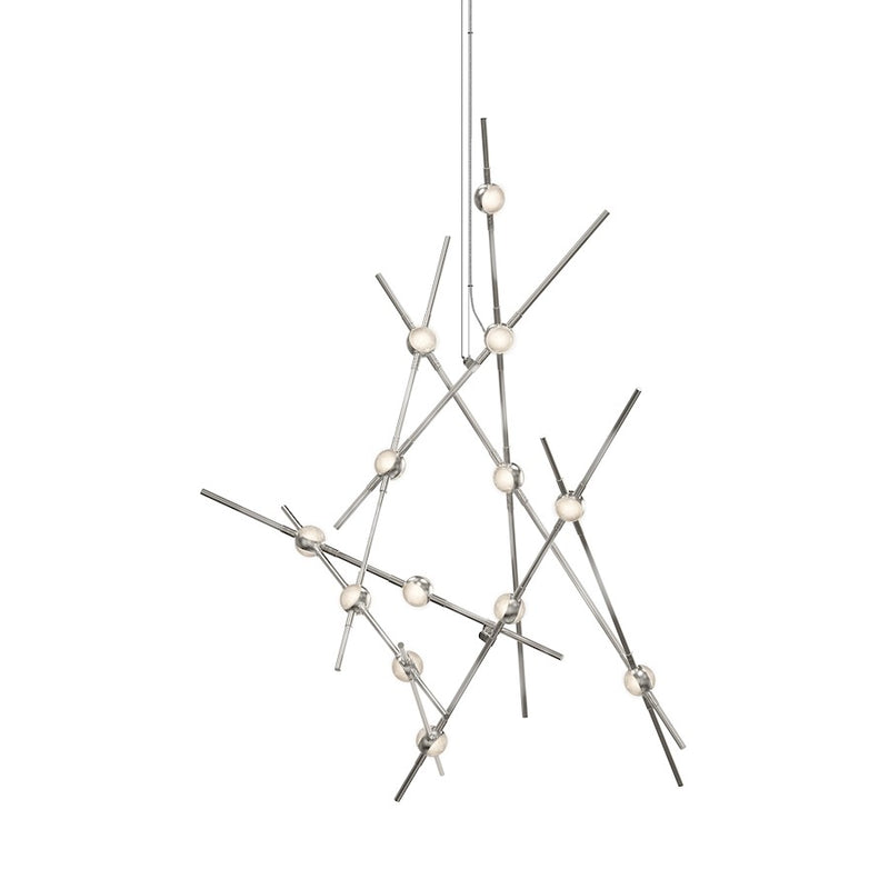 Sonneman Constellation 13 Light Aquila Minor Pendant, Nickel/Clear - 2151-13C