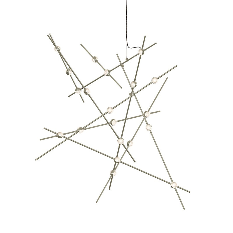 Sonneman Constellation 20 Light Aquila Major Pendant, Nickel/Clear - 2152-13C