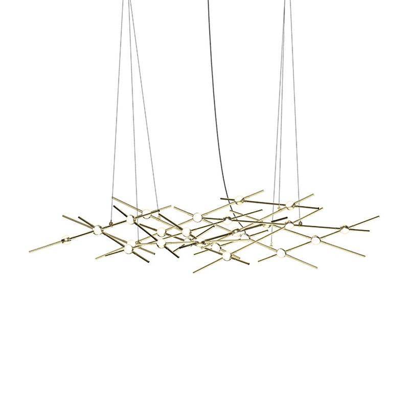 Sonneman Constellation 25 Light Pendant/Warm, Satin Brass - 2155-38W-J20