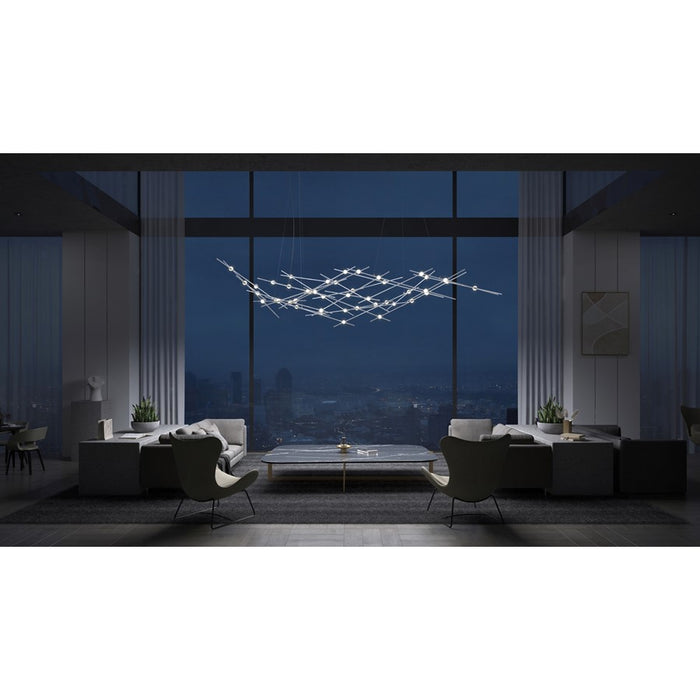 Sonneman Constellation 44 Light Ursa Major Pendant, Nickel/Clear