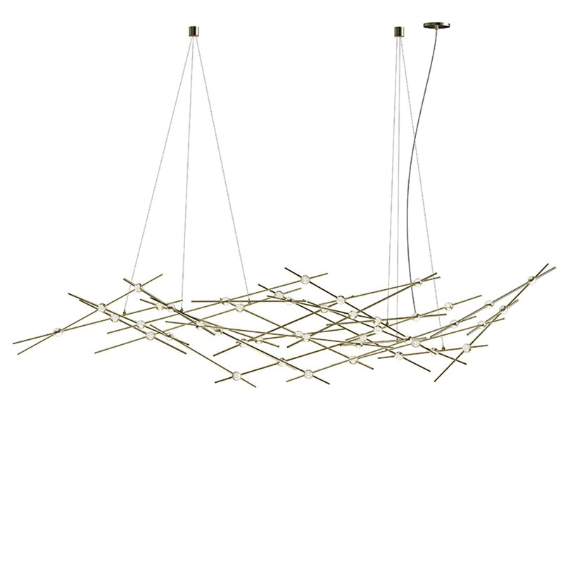 Sonneman Constellation 44 Light Pendant/27K, Satin Brass - 2158-38C-27-J20