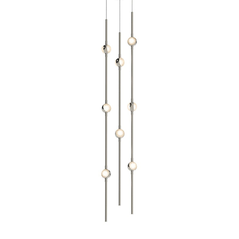 Sonneman Constellation 8 Light Andromeda LED Pendant, Nickel/Clear - 2161-13C-S