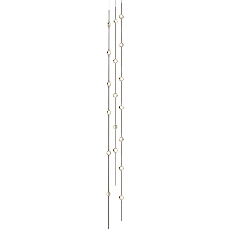 Sonneman Constellation 18 Light Andromeda LED Pendant, Nickel/Clear - 2161-13C-T