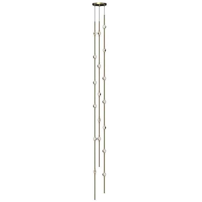 Sonneman Constellation Pendant, 3000K, Satin Brass